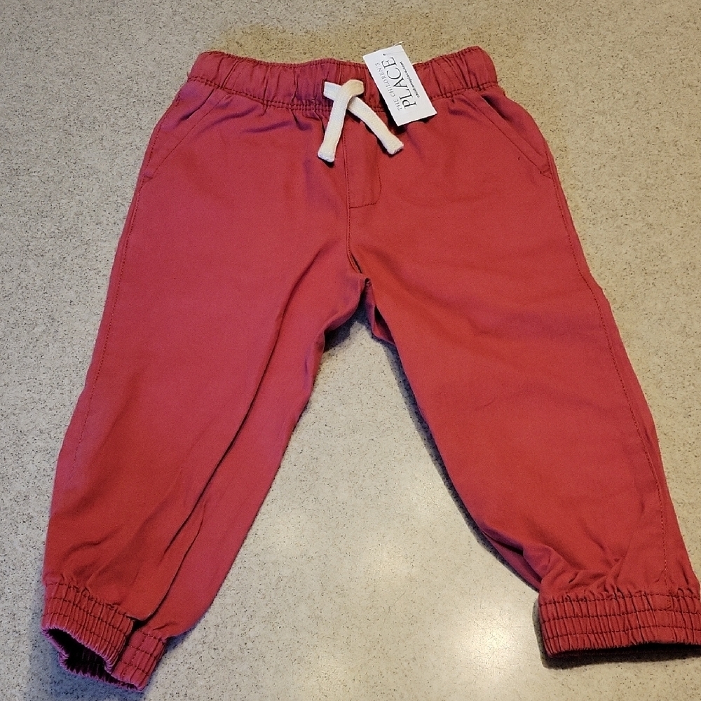 The Children's Place Hampton Red Joggers with Elastic Cuffs SIZE 2T